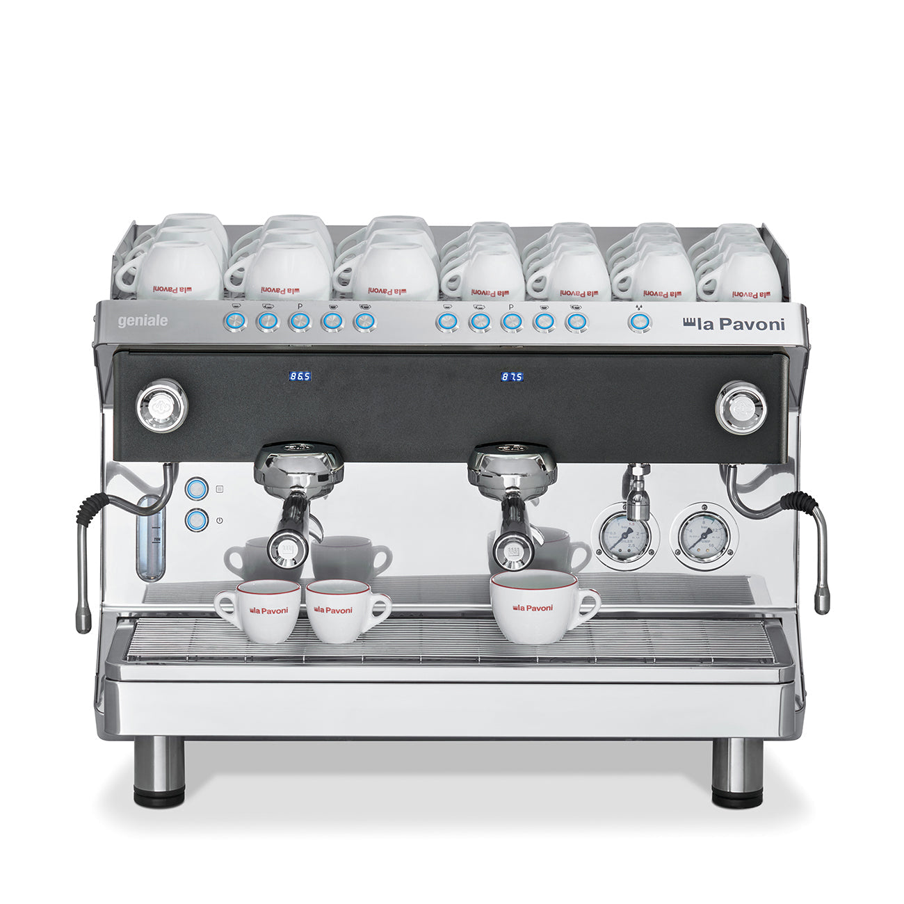 LA PAVONI GENIALE 2 BLACK GROUP VOLUMETRIC ESPRESSO MACHINE - Special Order Call for Availabilities