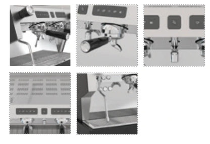 LA PAVONI BAR-T 2 GROUP FULL SIZE VOLUMETRIC - 2000W - 230V -Made in Italy - In Stock